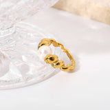 18K Plated Pearl Croissant Rings for Women Wedding Jewelry
