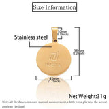 18K Plated Round Name Pendant Logo Coin Pendant