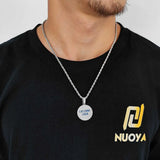 18K Plated Round Name Pendant Logo Coin Pendant