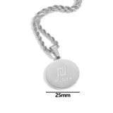 18K Plated Round Name Pendant Logo Coin Pendant