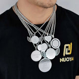 18K Plated Round Name Pendant Logo Coin Pendant
