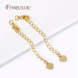18K Plated Star Heart Shape Necklaces End Extension Tail Chain
