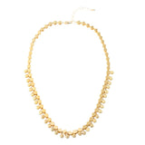 18K Plated Tassel Bead Necklaces for Women Cuban Chain Charms Choker Jewelry