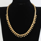 18K Plated Tassel Bead Necklaces for Women Cuban Chain Charms Choker Jewelry