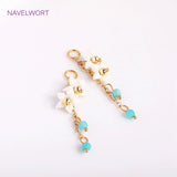 18K Plated Tassel Pearl Charms, DIY Earring Making Accessory