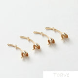 18K Plated Tulip Pendant DIY Double Hanging Necklace Ear Stud 2pcs
