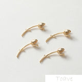 18K Plated Tulip Pendant DIY Double Hanging Necklace Ear Stud 2pcs