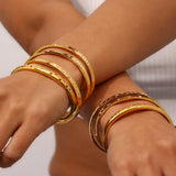 Crystal Zircon Pave Star Moon Cuff Bangles Bracelets
