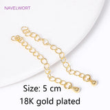 18K Plated Brass Extension Chain Tag DIY Jewelry Making