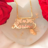 18K Plated Yellow Nameplate Necklace Women's Jewelry Gift