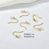 18K Gold-Plated Zircon Ear Ring DIY Earrings Material 10pcs