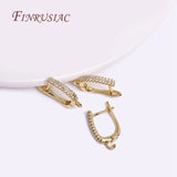18K Plated Zircon Earwires for Earring DIY