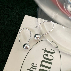 18K Plating 925 Sterling Silver Lucky Ball Hook Earrings