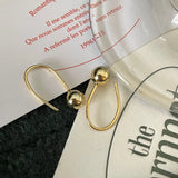 18K Plating 925 Sterling Silver Lucky Ball Hook Earrings