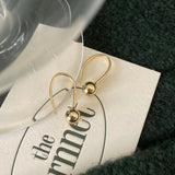 18K Plating 925 Sterling Silver Lucky Ball Hook Earrings