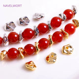 18K Plating Brass Asymmetrical Beads High Irregular Loose Spacer Beads