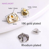 18K Plating Brass Asymmetrical Beads High Irregular Loose Spacer Beads