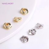 18K Plating Brass Asymmetrical Beads High Irregular Loose Spacer Beads