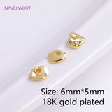 18K Plating Brass Asymmetrical Beads High Irregular Loose Spacer Beads