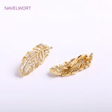 18K Plating Feather Pearl Clasps DIY Accessories