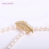 18K Plating Feather Pearl Clasps DIY Accessories