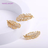 18K Plating Feather Pearl Clasps DIY Accessories