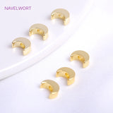 18K Plating Crescent Moon Spacer Beads