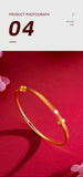 18K Pure Yellow Bracelet 999 Adjustable DIY Chain Women Jewelry