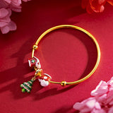 18K Pure Yellow Bracelet 999 Adjustable DIY Chain Women Jewelry