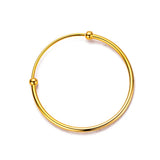 18K Pure Yellow Bracelet 999 Adjustable DIY Chain Women Jewelry