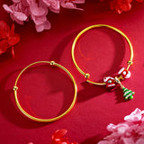 18K Pure Yellow Bracelet 999 Adjustable DIY Chain Women Jewelry