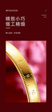 18K Pure Yellow Cuff Bracelets 999 Adjustable Women Wedding