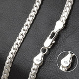 18K Gold/Silver 6mm Full Sideways Necklace 8/18/20/24 Inch Chain