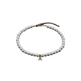 18K Personalized Name Pearl Necklace Chain Choker Jewelry