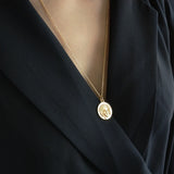 Sterling Silver Head Pendant 925 Clavicle Choker Necklace