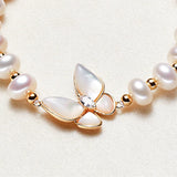 18K Pearl Bracelet for Women Anniversary Gift