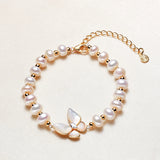 18K Pearl Bracelet for Women Anniversary Gift