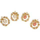 18K Zircon Inlaid Sweet Girl Earrings Necklace Pendant