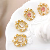 18K Zircon Inlaid Sweet Girl Earrings Necklace Pendant