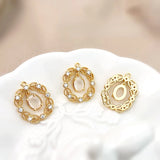 18K Zircon Inlaid Sweet Girl Earrings Necklace Pendant