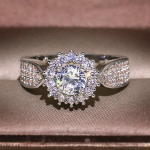 18K Diamond Gemstone Ring for Women Natural Jewelry