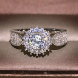 18K Diamond Gemstone Ring for Women Natural Jewelry