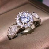 18K Diamond Gemstone Ring for Women Natural Jewelry