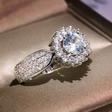 18K Diamond Gemstone Ring for Women Natural Jewelry