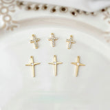 18K Micro Zircon Cross Pendant Christian Jewelry
