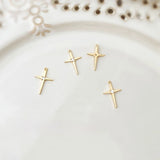 18K Micro Zircon Cross Pendant Christian Jewelry
