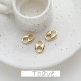18K Plating Double Circle Bracelet Necklace DIY Accessories Material