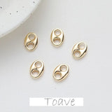 18K Plating Double Circle Bracelet Necklace DIY Accessories Material