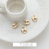 18K Plating Double Circle Bracelet Necklace DIY Accessories Material