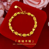 18K Real Bracelet for Wedding Jewelry Gift